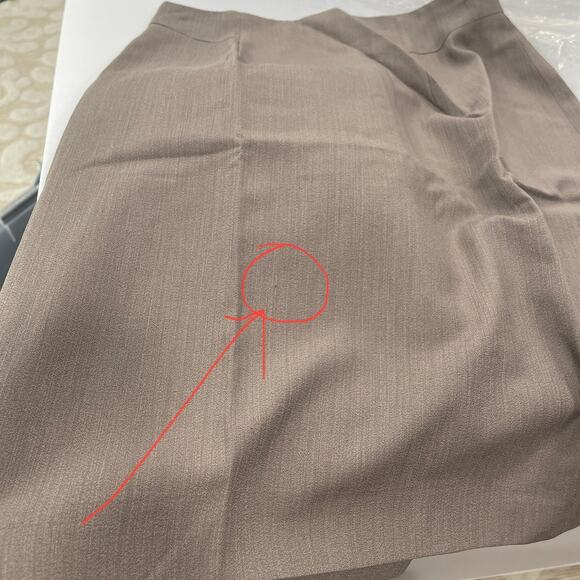 90s Tahari Vintage Taupe Brown Wool Two Piece Skirt Suit Set - Picture 11 of 14